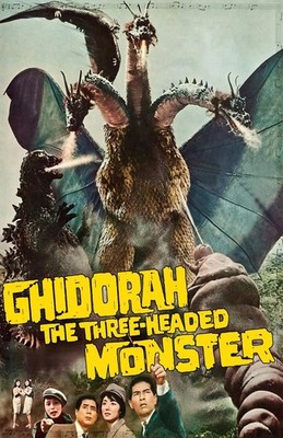 Ghidorah, the Three-Headed Monster (1964) Movie Poster Print Wall Art Home Decor