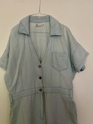Jeans-Overall Hellblau Grüße XL Baumwolle