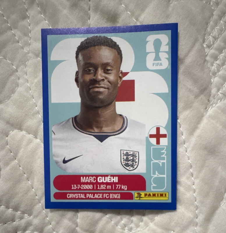Panini FIFA World Cup 2026 Sticker ENG 4 Marc Guéhi England Blue Parallel