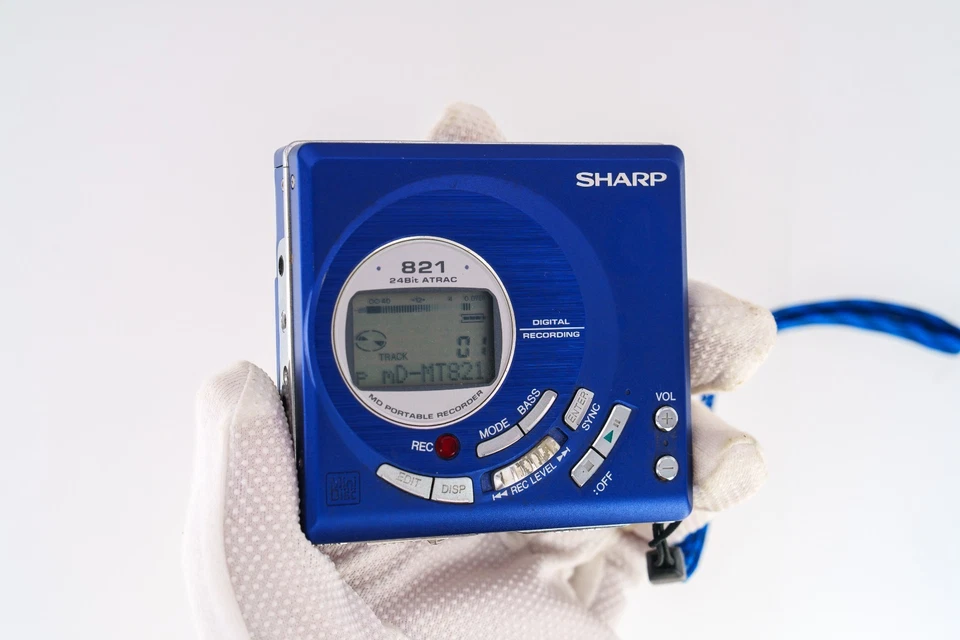 Sharp MD-MT821-A Blue MiniDisc Recorder [DEMO / PLAYS] - Image 3 of 4