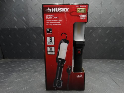 #ad Husky 1800LM 120 Volt LED Corded Handheld Light $17.99