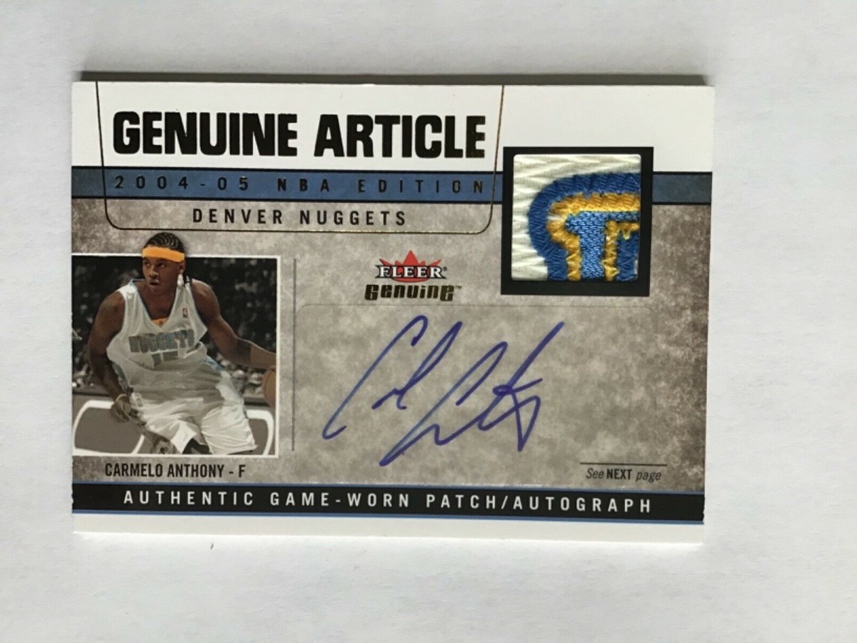 2004-05 Fleer Genuine Article Carmelo Anthony NBA LOGO Patch