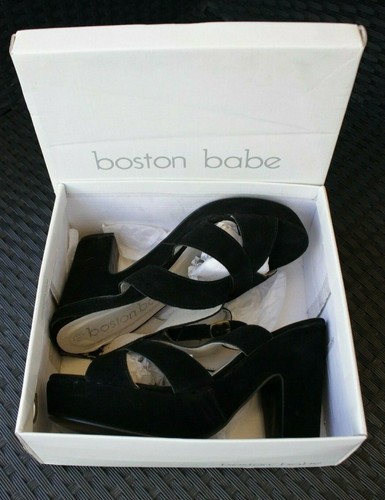 Boston Babe Shoes New In Box Leather Bernie-W SZ 41 9.5 Beautiful Black - Picture 10 of 11