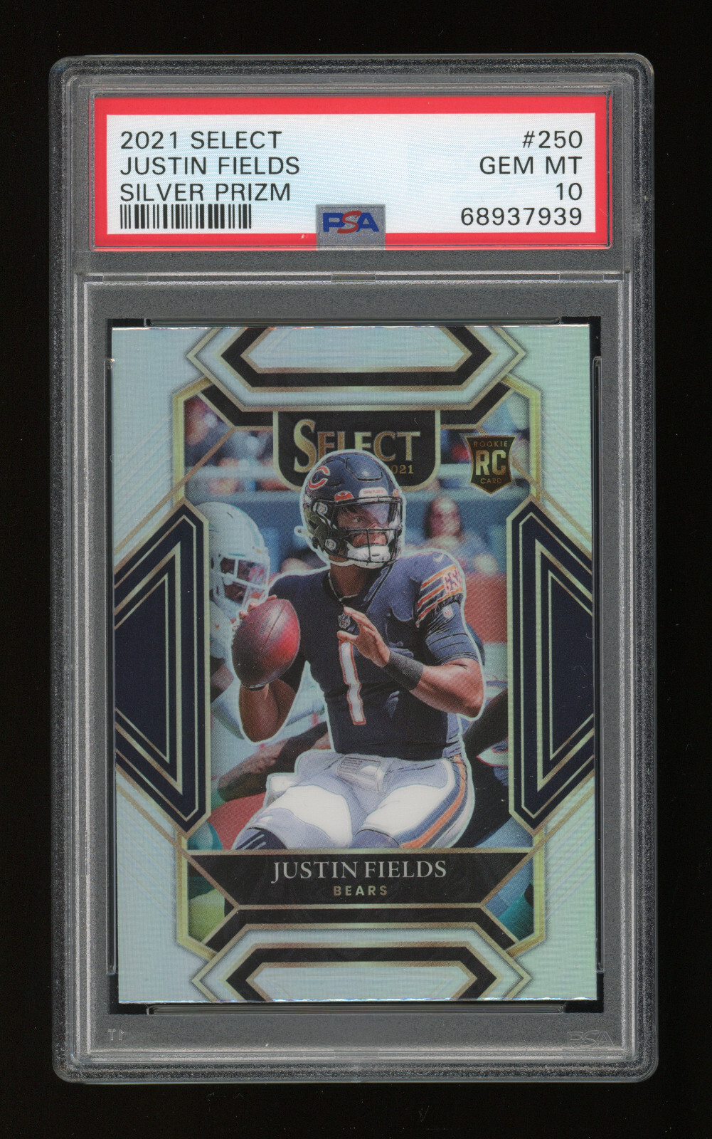 2021 Panini Select JUSTIN FIELDS #250 Club Level SILVER PRIZM RC PSA 10 Gem Mint