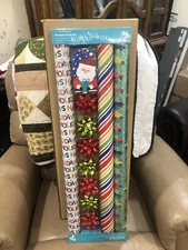 5-Boxes Of -3 Roll Wrap7 Bow 8 Gift Tag Variety Pack Holiday Christmas Wrapping
