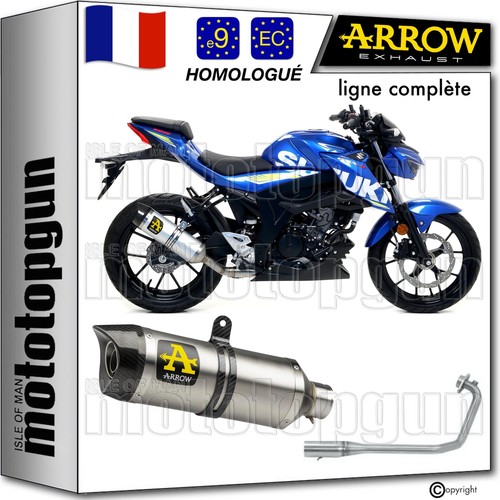 Silencieux Arrow Thunder Pour Yamaha MT125 - Aluminium, Embout Carbone, 2020 !