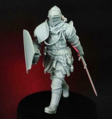 1/24 Scale 75mm Resin Figures Model Kit Warrior Sword Unpainted Unassembled Kit