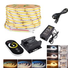 CCT COB LED Strip Lights High Density 608LED/m 2700K-6500K Changeable Dimmable