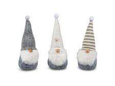 Deko Wichtel  18 cm m. einem weißen Bart + Mütze aus Textil Winterzeit formano
