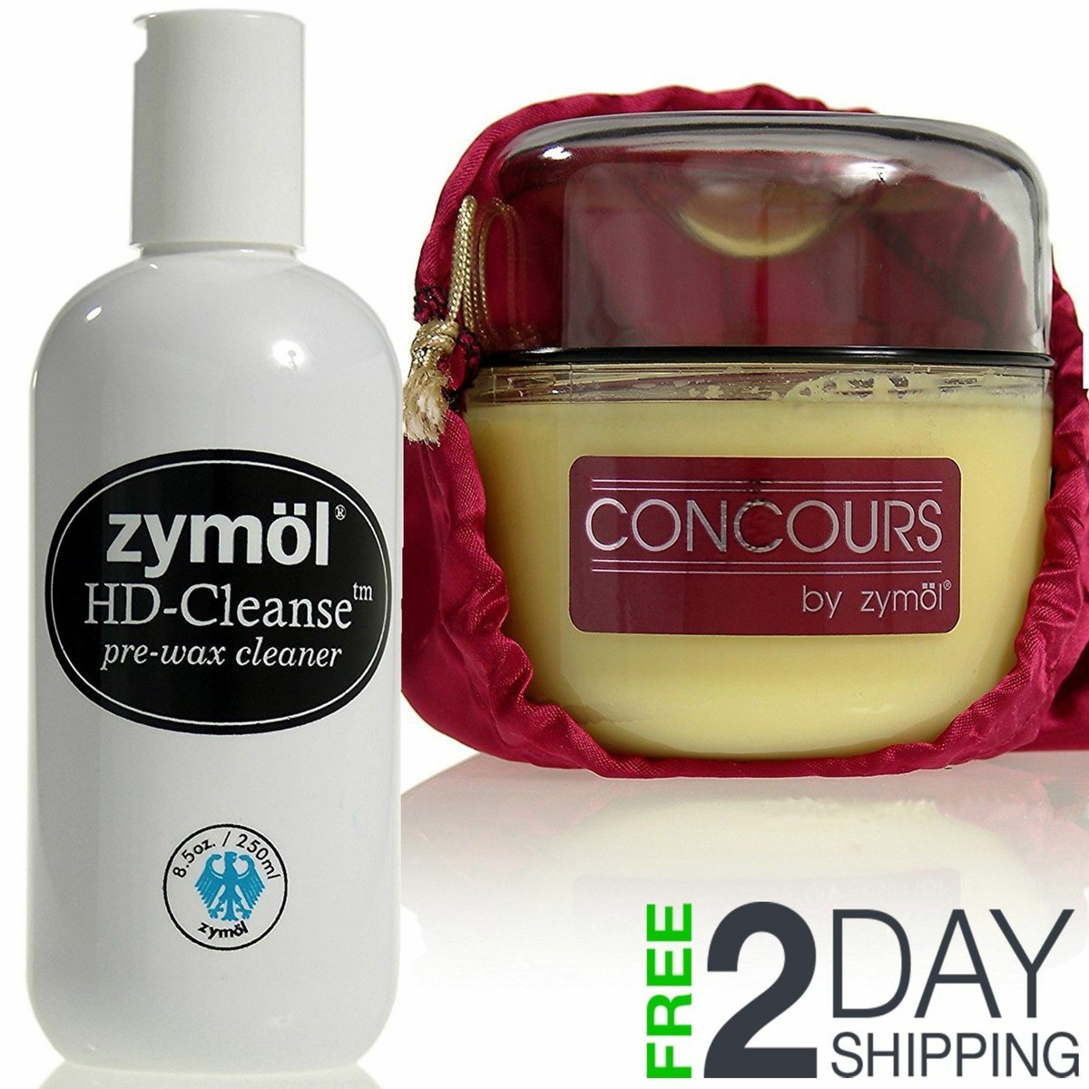 Zymöl HD-Cleanse & Concours Wax　ザイモール Zymol Concours Glaze & HD Cleanse Pre-Wax Cleaner Combo Kit