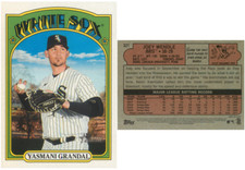 2021 Topps Heritage WRONG BACK ERROR #321 Yasmani Grandal Front Joey Wendle Back