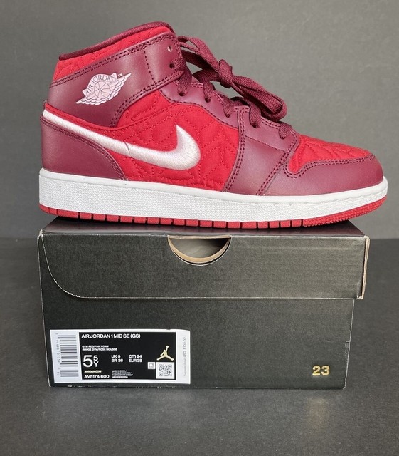 Jordan | Shoes | Jordan Aj Mid Se Red Quilt 5y Gs 65 W Shoe | Poshmark