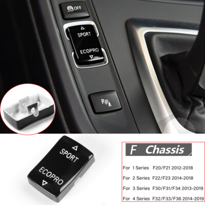 Black Replace Gear Mode Switch Button Trim For BMW 1 2 3 4 Series F20 F22 F30F32