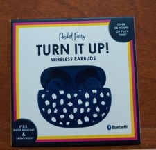 Packed Party Turn it up wireless Bluetooth Earbuds w/ Spotted Charging Case NEW