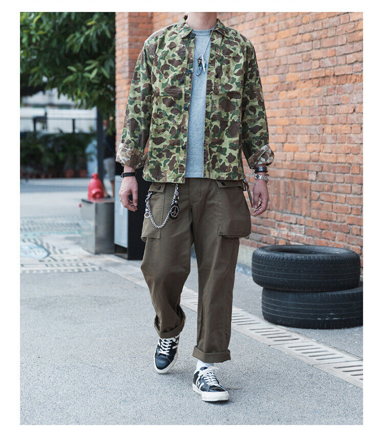 Bronson USMC P-44 Duck Hunter Camo Jacket Vintage Men's HBT Bronson USMC P-44 Duck Hunter Camo Jacket Vintage Men's HBT