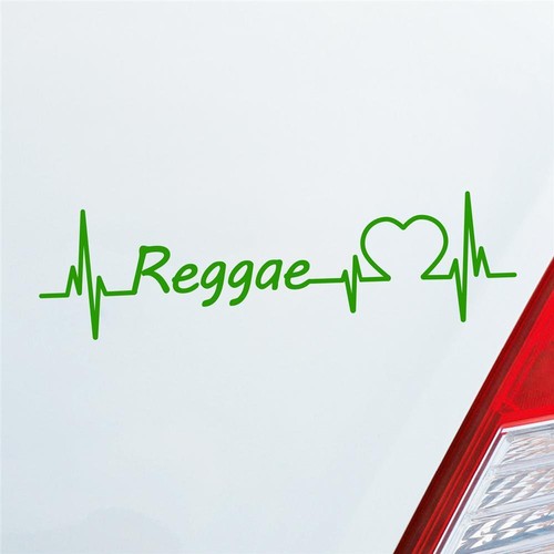 Auto Aufkleber Reggae Puls Herzschlag 19x5,5 cm Sticker Heckscheibenaufkleber - Bild 14 von 24