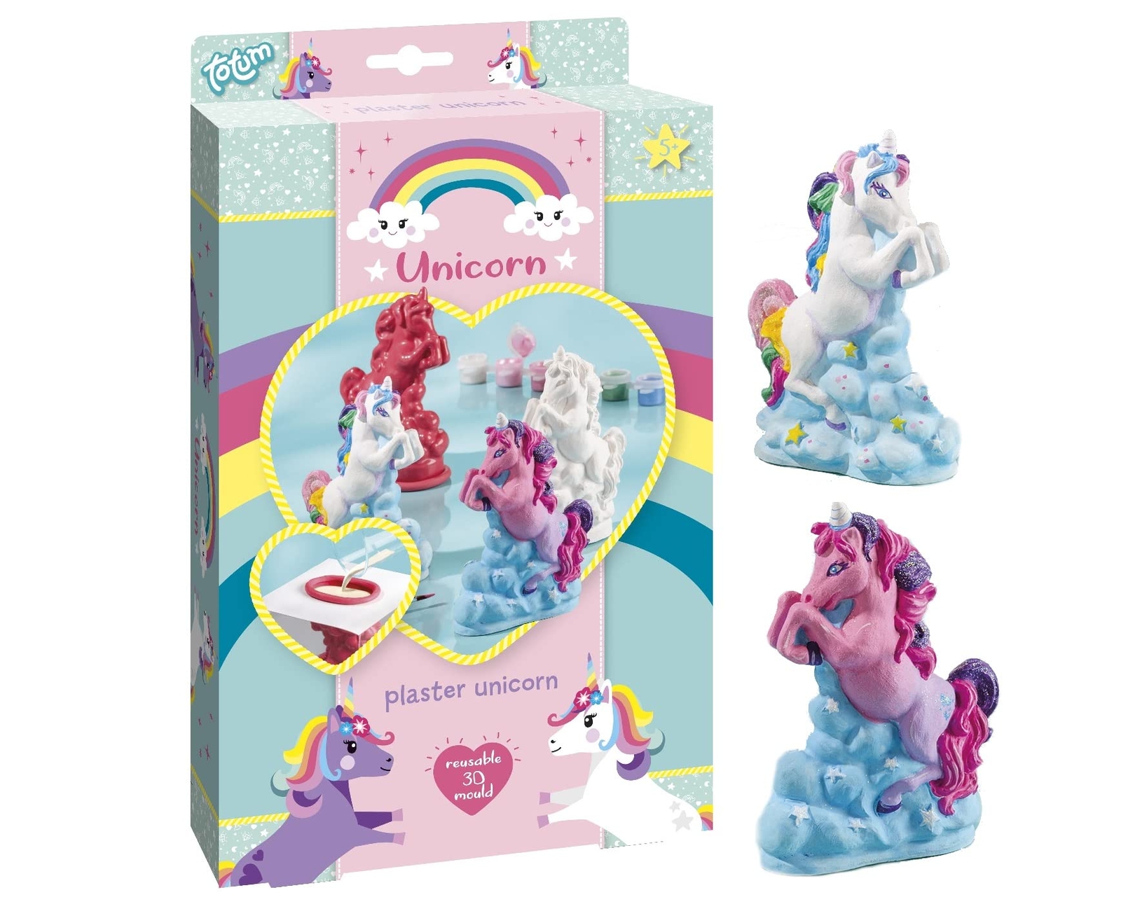 Totum Creative Kit - Unicorn - Plaster Moulding - Create your Unicorns in Plaste