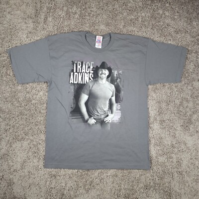 Trace Adkins Tour T-Shirt Mens Large Gray Country 2013 Made in USA Music Concert
