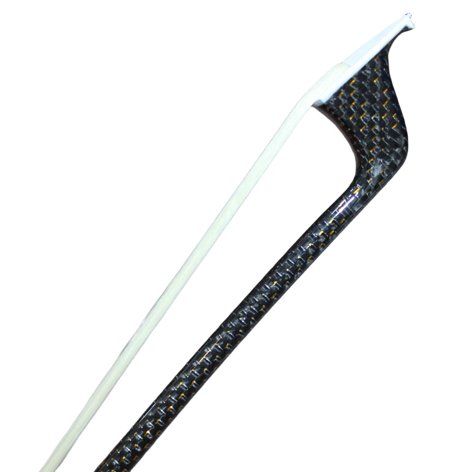 golden wire braided Carbon fiber cello bow with quality Mongolian Horsehair 1pcs - Image 4 of 4