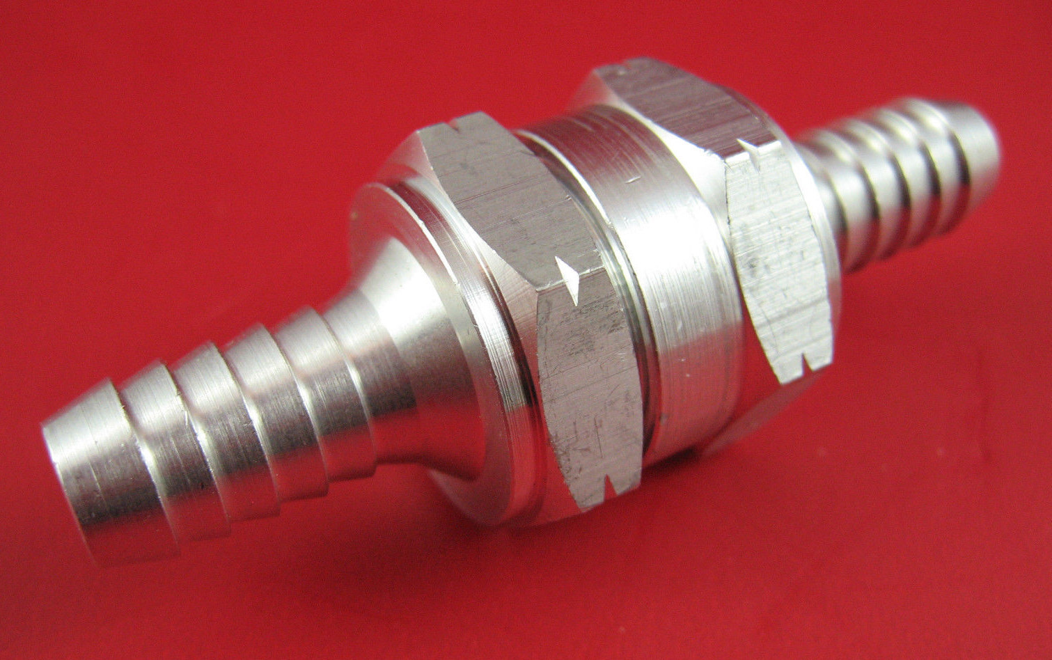 Aluminum Antidrainback check valve for diesel fuel fits 10mm or 3/8th