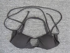 Mizaful Bikini Swim Top Womens 6 Black Padded