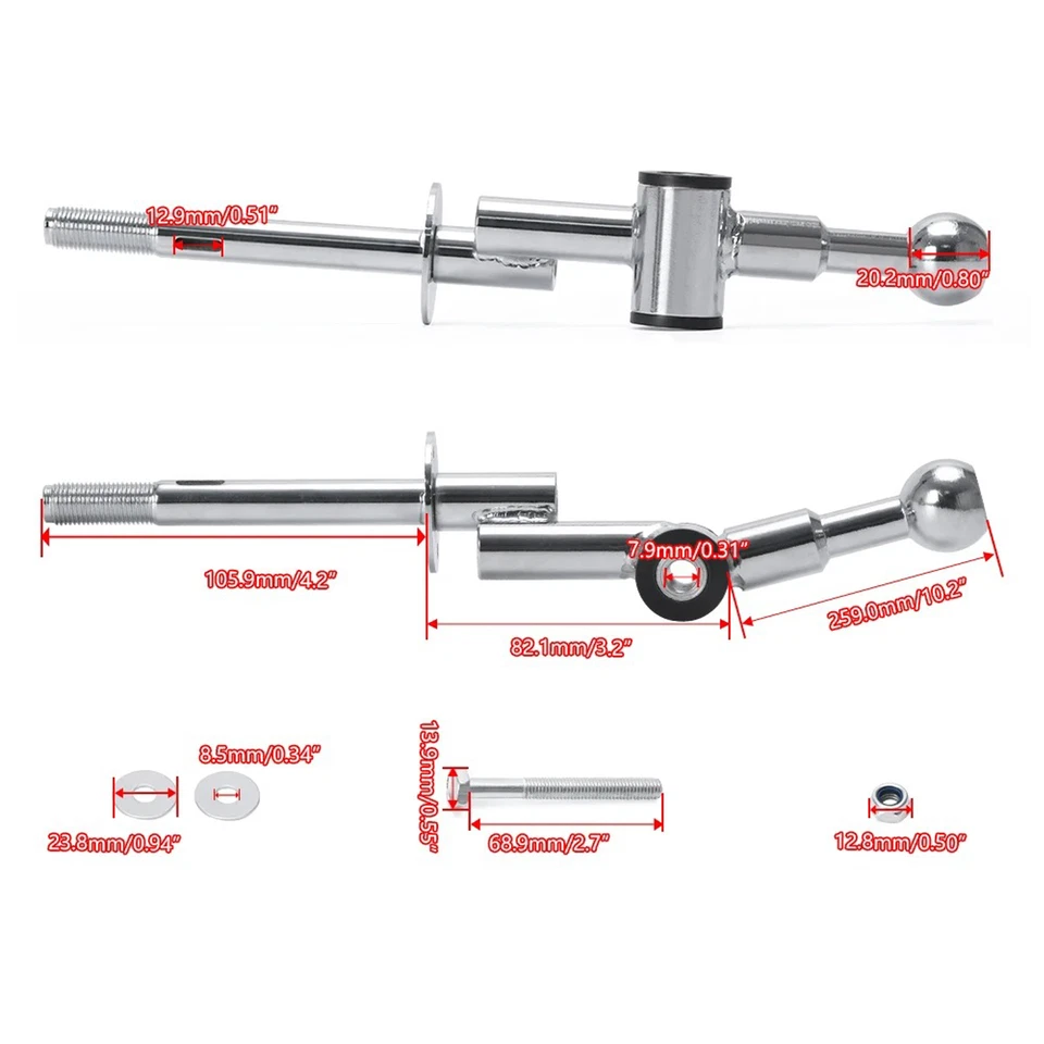 Palanca de cambios de tiro corto + Kit de buje 85A para Subaru WRX STi de 6 velocidades 2004-2019 Foto 4 de 4