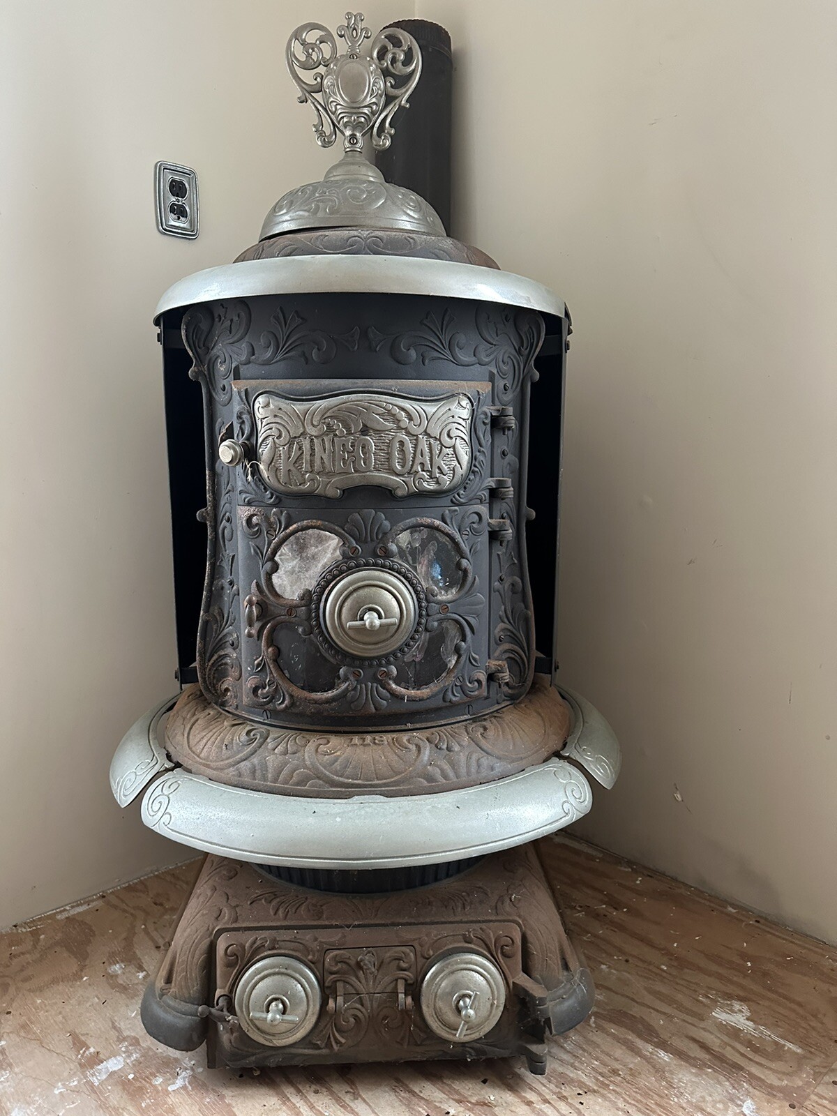 Antique Cast Iron Wood Coal Pot Belly Stove | eBay