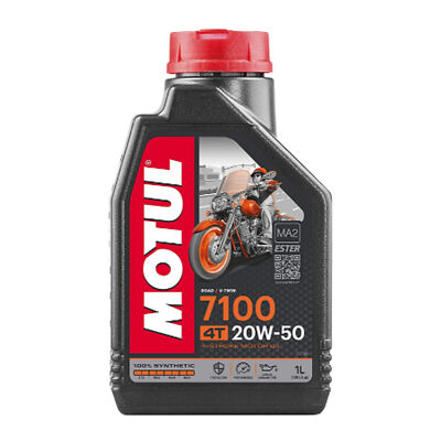 Motul 7100 4T 20W-50 100% Synthetic Ester 4-Stroke Motorcycle Oil 1 Liter 104103