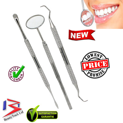 Zahnarzt Hygiene Dental Mundpflege Set Zahnreinigung Schaber Scaler Dentalspiegel