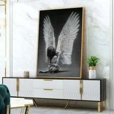 Angel Girl Wings Canvas Painting Wall Art Home Decor Wall Picture Poster Prints