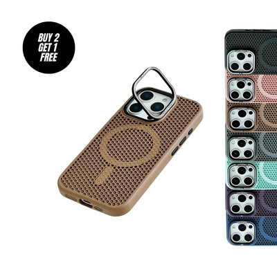 Cooling Mesh MagSafe Case für iPhone 11 12 13 14 15 16 17 Pro Max Plus Air