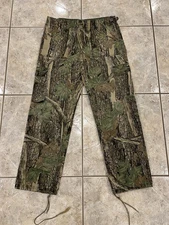 VTG Mens Medium 32-34 Cargo Camo Pants Realtree Trebark Hunting Baggy Loose