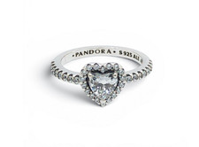NUEVO 100% Auténtico Anillo Corazón Elevado Brillo Ale Pave Pandora 925 198421C01
