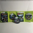 LEGO Batman Xbox 360 Lot Batman 1, 2, 3 Tested and Working. Discs In Great Shape