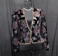 Nah Nah Collection By Jonathan Tait Floral Jacket Size 8 Vintage