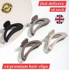 4pcs Medium Size Matte Hair Clip Curves Hair Claw Crab Clamp Accessories UK