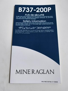 Safety Card Mine Raglan B737 200P Issue 2026