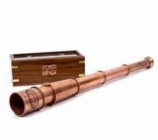 Telescope Copper Antique Royal Navy telescop Vintage 1915 Retro Sailor Marine