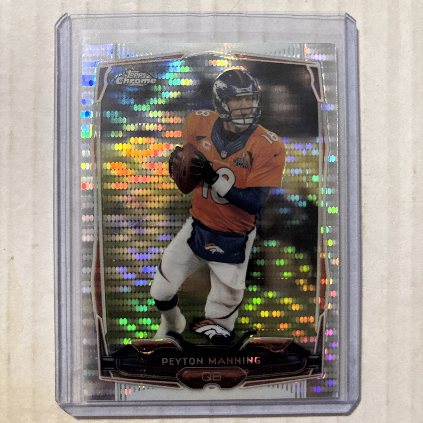2014 Topps Chrome Peyton Manning Pulsar Refractor - Broncos