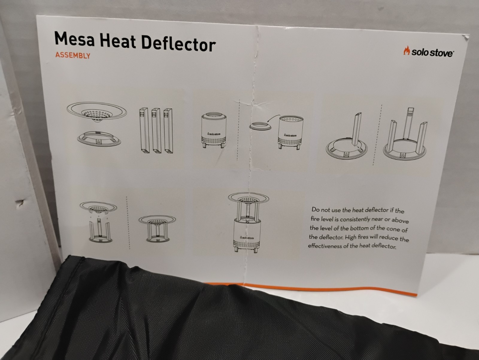 Solo Stove Mesa Heat Deflector for Table Top Fire Pit Stainless w/ Carry Bag