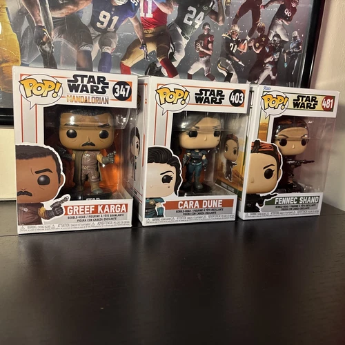 Funko Pop! Vinyl: Star Wars Greef Karga #347, Cara Dune #403, Fennec Shand #481