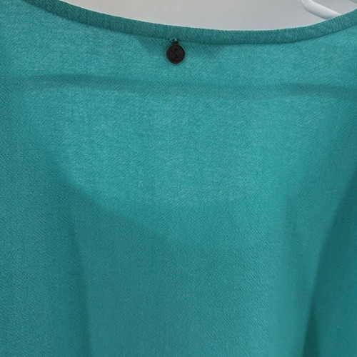 Camicetta tunica manica 3/4 taglio teal morbidi dintorni L cotone casual vacanza - Foto 8 di 12