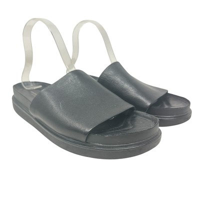 Vagabond Erin Leather Slide Sandals Chunky Platform Black Size 41 US 11