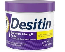 Desitin Maximum Strength Baby Diaper Rash Cream, 40 Zinc Oxide 16 oz