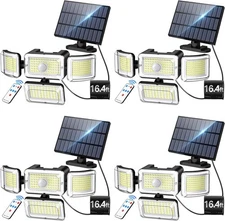 1-4x Outdoor Solar Security Light 368LED PIR Motion Sensor Emergency Light Flood