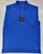 NEW Callaway Golf Polo Shirt Dry Wicking Cooling Vented Blue Shirt Large NWT