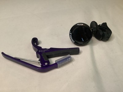Smart X Guitar Tuner And Kyser Quick Change Capo Purple And Black 
