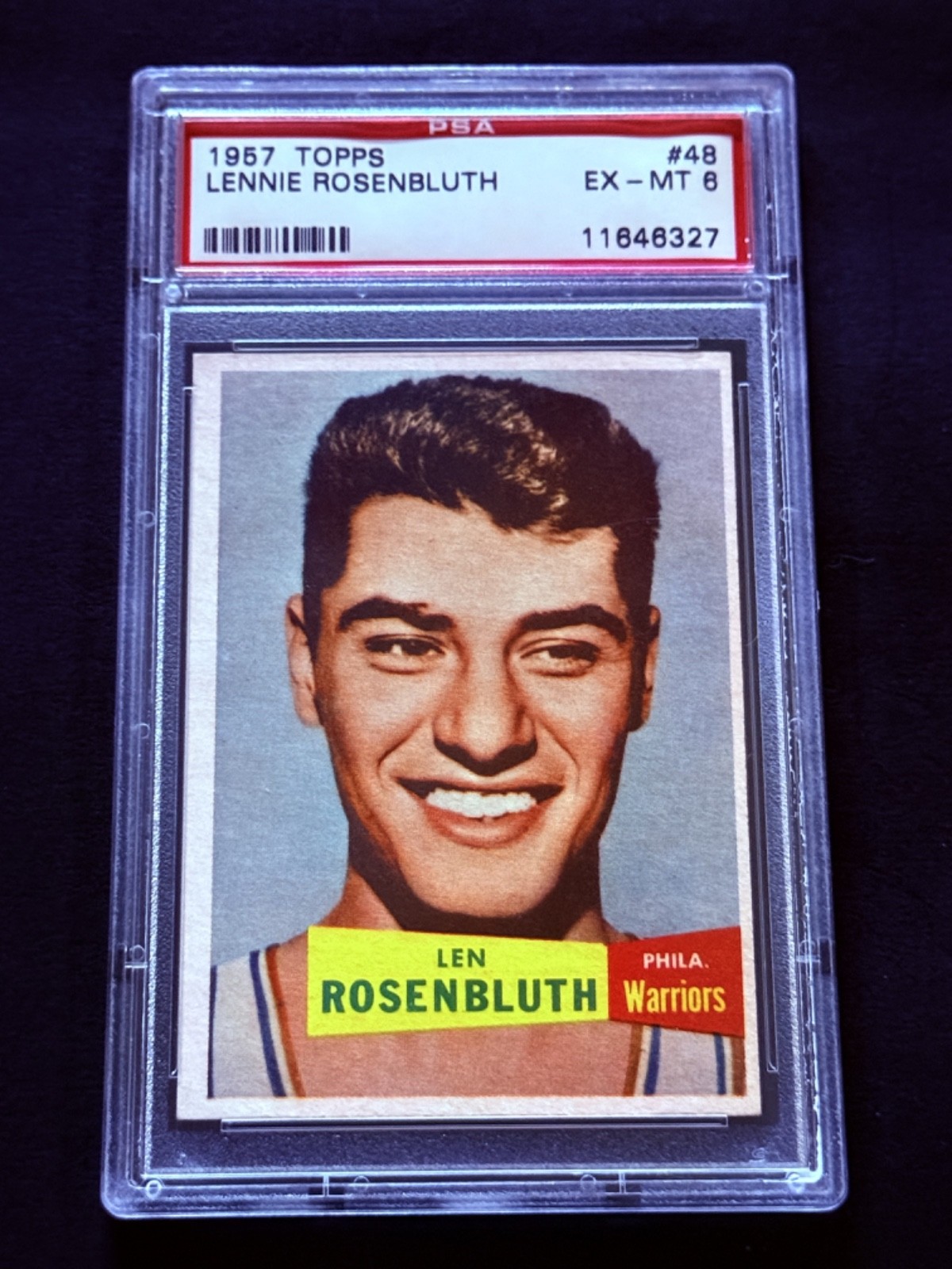 1957 Topps #48 Lennie Rosenbluth (RC) Rookie PSA 6