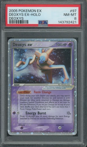 2005 Pokémon Deoxys ex #97/107 EX Deoxys Holo Ultra Rare PSA 8 NM-MINT