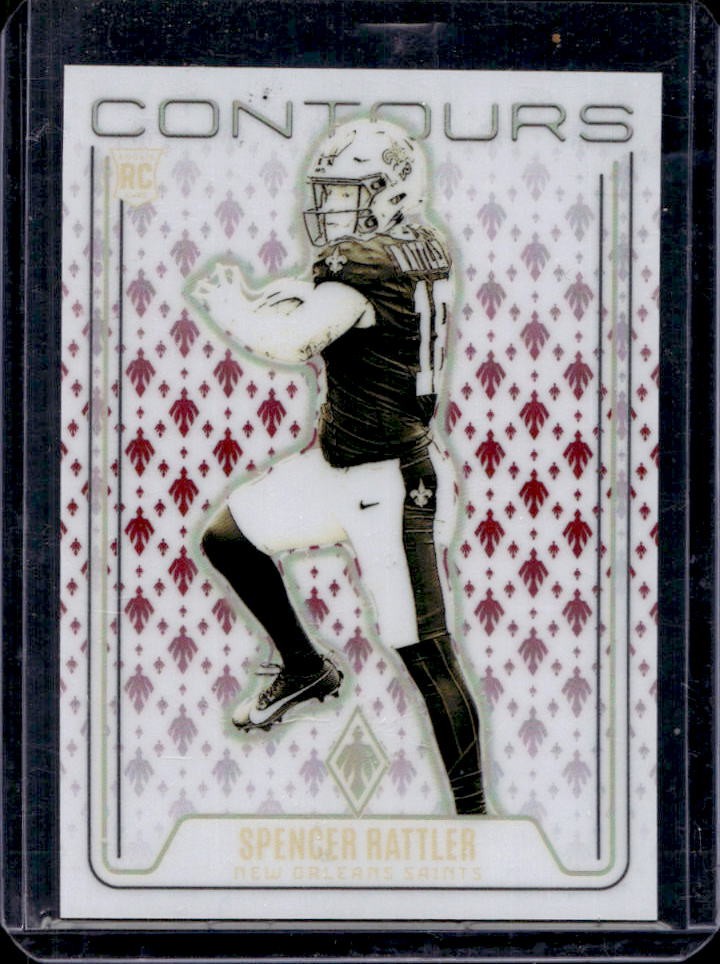 2024 Panini Phoenix Spencer Rattler Contours RC Red Rookie #44/99